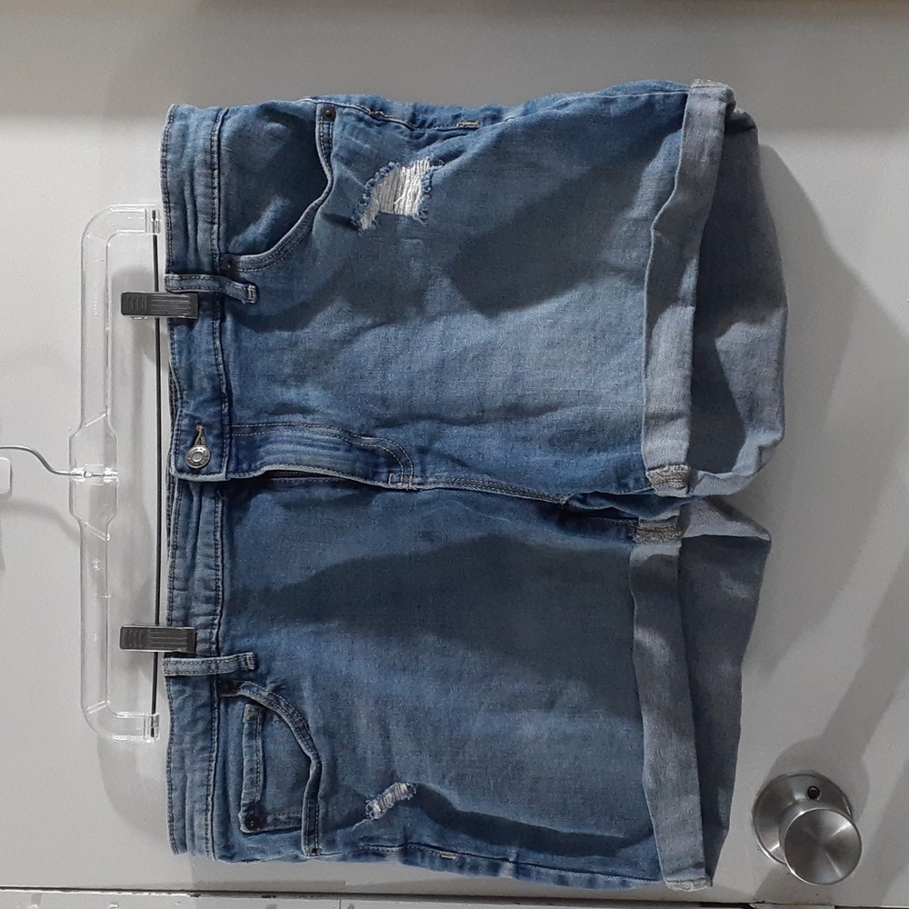 Gap Distressed Blue Jean Girlfriend Shorts